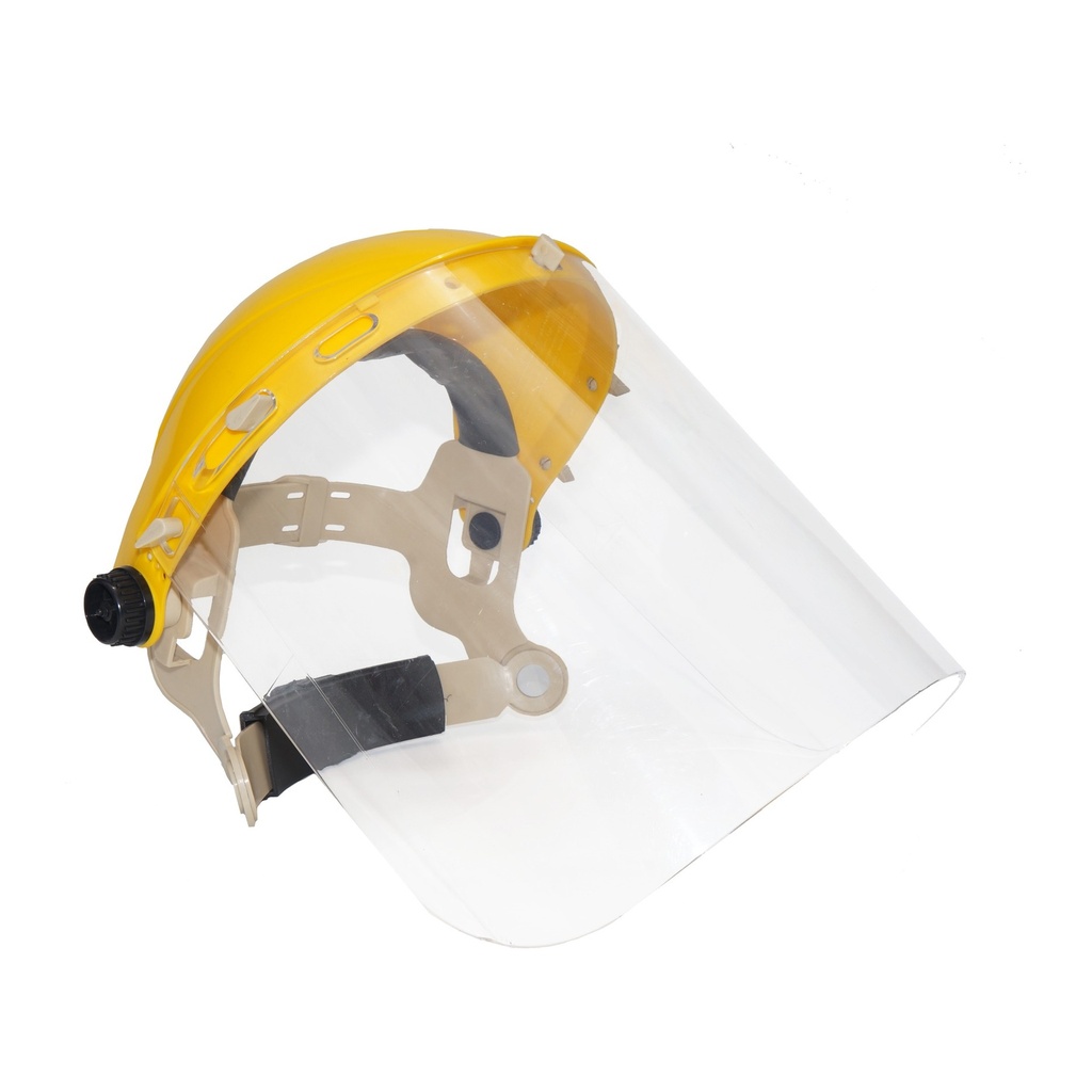Careta para Esmerilar Visor Policarbonato Cilíndrico Amarilla vista 2