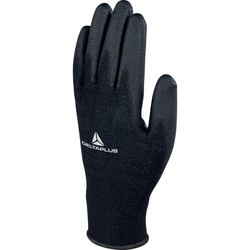 Guante Tejido Poliuretano Negro VE702PN (TALLA 8)