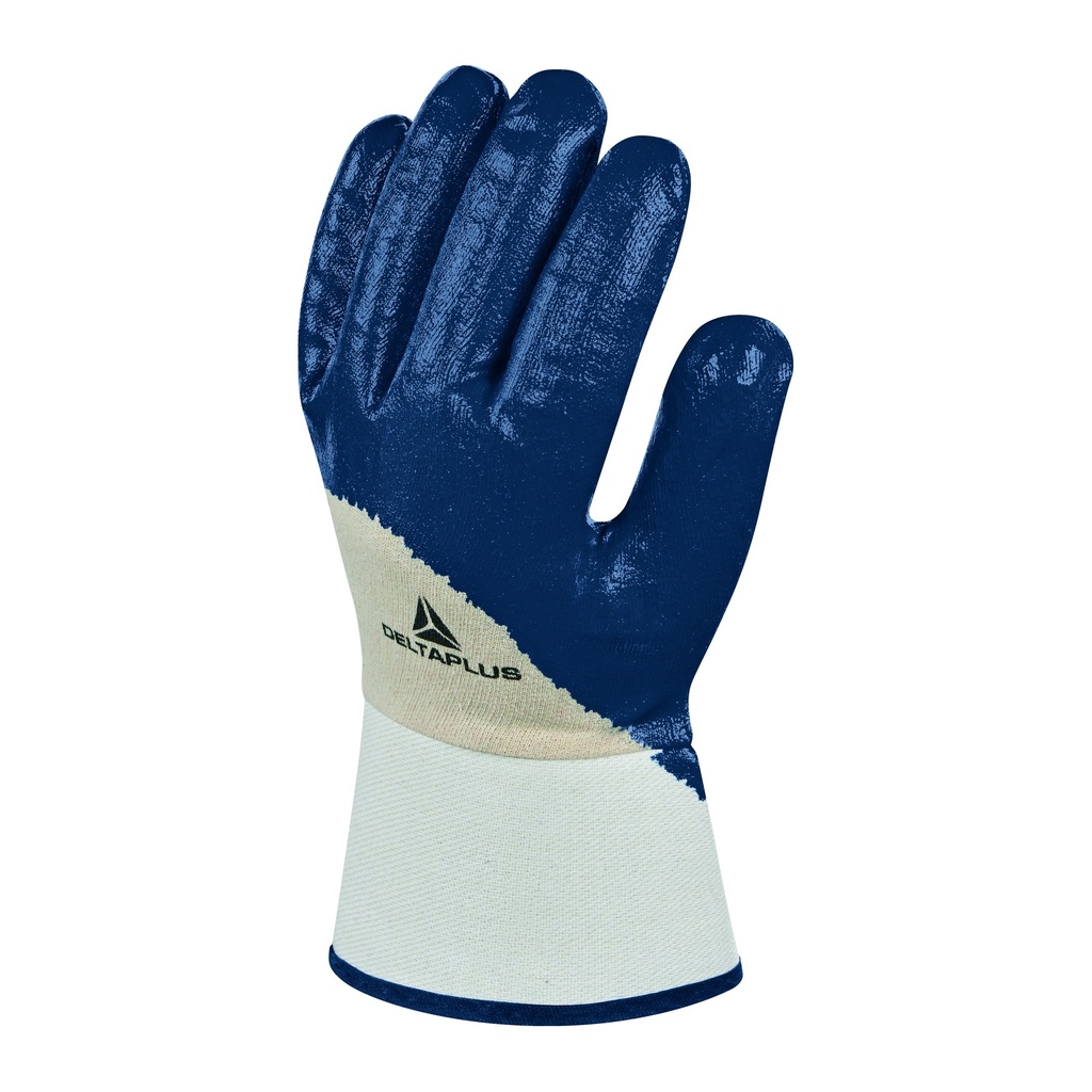 Guante Nitrilo Recubrimiento 3/4 Puño de Seguridad Azul (TALLA 10)