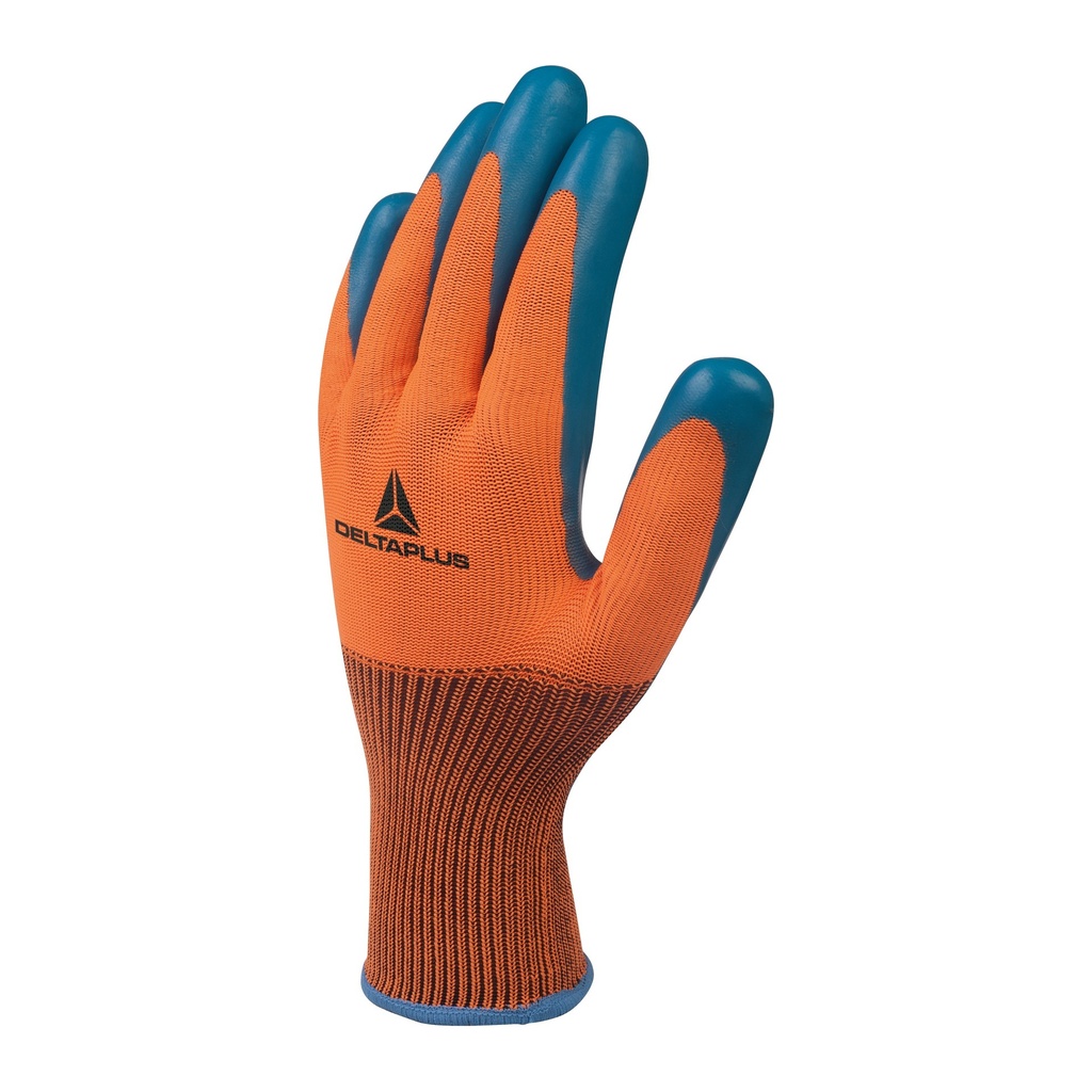 Guante Tejido Látex Térmico Naranja Azul (TALLA 10)