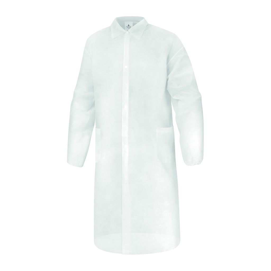 [BLOUSPOXG] Bata Desechable Polipropileno No Tejido Blanca (TALLA XL)