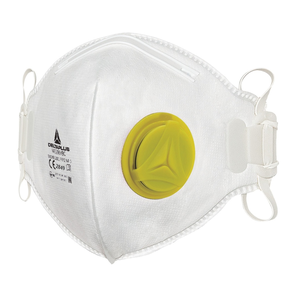 Respirador FFP2 Plegable Válvula Blanco