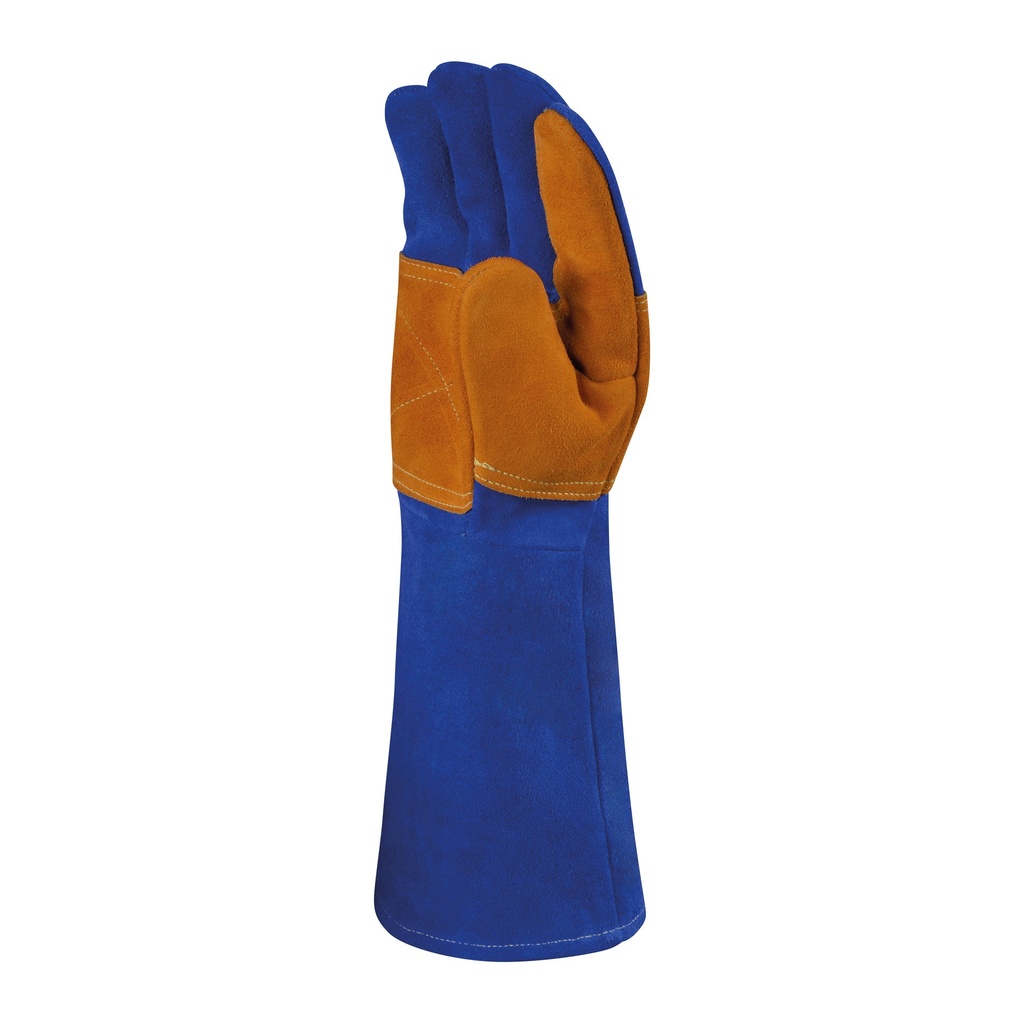 Guante Soldador Serraje Anticalórico Azul Marrón (TALLA 9)