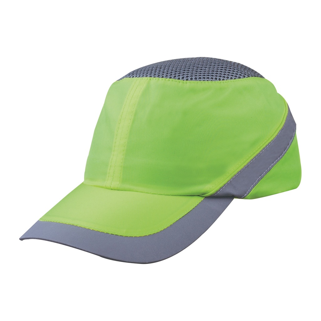 Gorra Antigolpes Ventilada Visera 7 cm Air Coltan Amarillo Fluorescente Gris