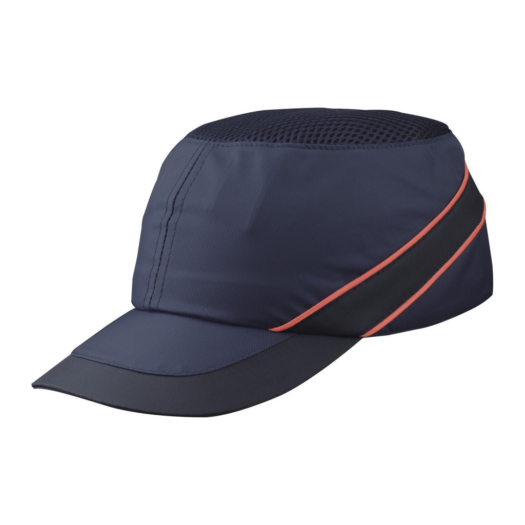 Gorra Antigolpes Ventilada Visera 5 cm Air Coltan Azul Marino Naranja