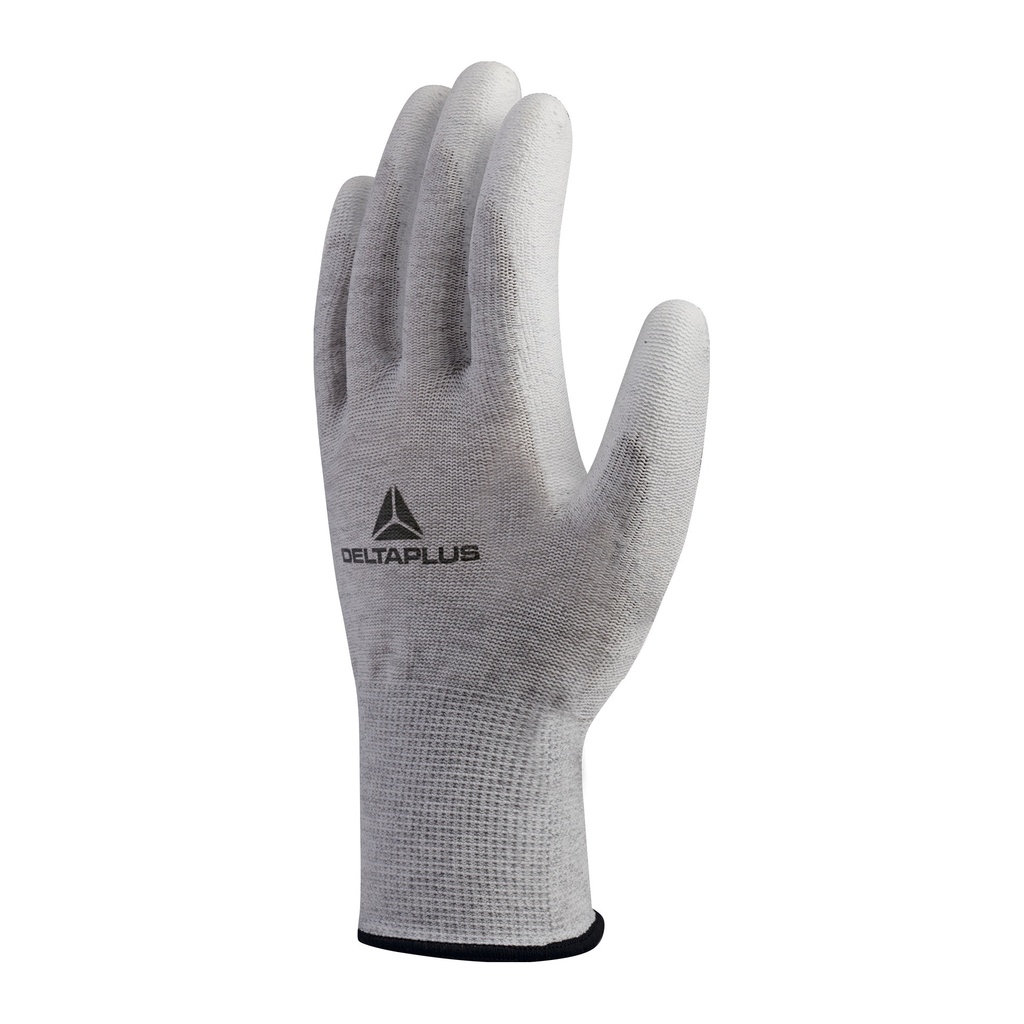Guante Tejido Antiestático Táctil Poliuretano Gris (TALLA 10)