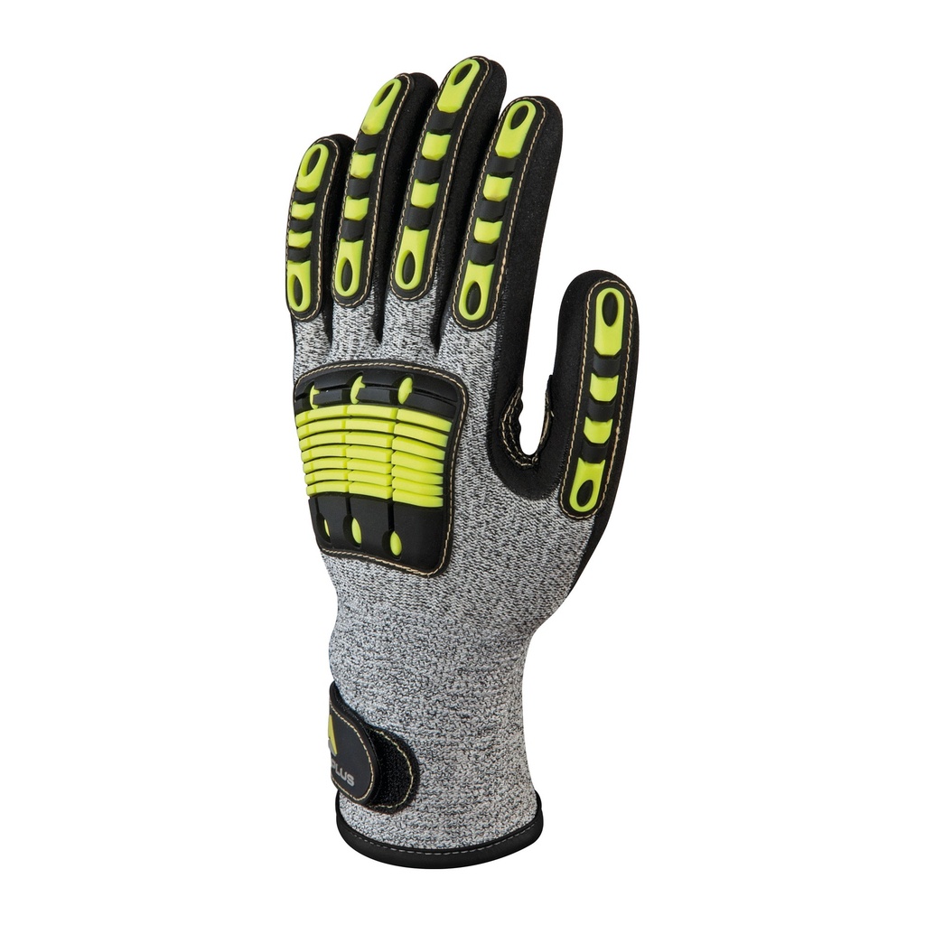 Guante Impacto Corte D Nitrilo Doble Recubrimiento Eos Nocut Amarillo Gris Negro (TALLA 9)