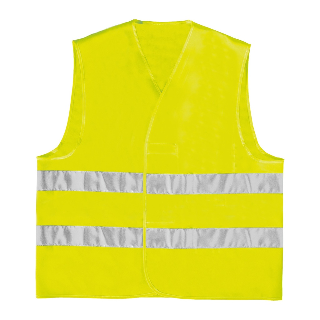 [GILP2JAXX] Chaleco Alta Visibilidad Clase 2 Poliéster Bandas Paralelas Amarillo Fluorescente (TALLA XXL)